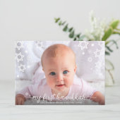 Cartes Pour Fêtes Annuelles Baby First Hanoukka Photo Star de David Script (Debout devant)