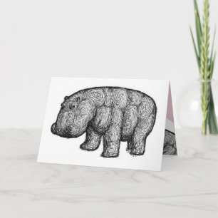 Cartes Pour Fêtes Annuelles Baby Hippo Love Valentine Card