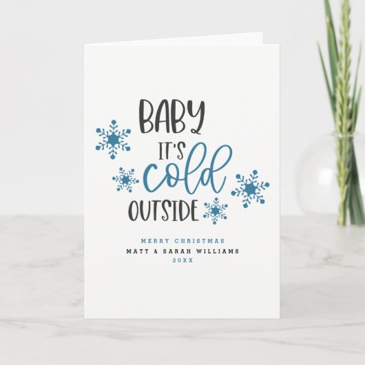 Cartes Pour Fêtes Annuelles Baby It's Cold Outside Christmas (Devant)