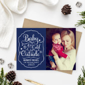 Cartes Pour Fêtes Annuelles Baby It's Cold Outside Photo Bleu Marine