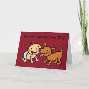 Cartes Pour Fêtes Annuelles Baby Nose Kisses from the Dog