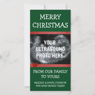 Cartes Pour Fêtes Annuelles Baby on The Way Christmas Ultrasound