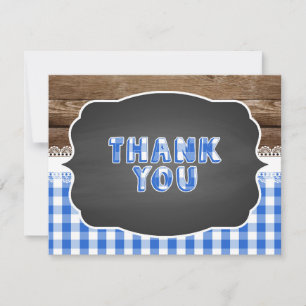 Cartes Pour Fêtes Annuelles Baby Q Thank You Card - Blue