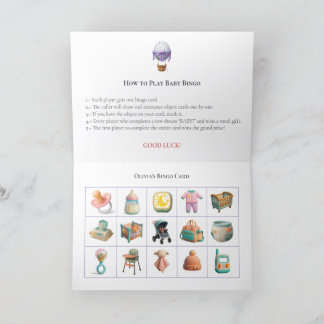 Cartes Pour Fêtes Annuelles Baby Shower Bingo Game Board11. Fun Party