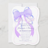 Cartes Pour Fêtes Annuelles Baby shower de ruban violet (Devant)