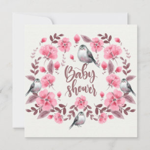 Cartes Pour Fêtes Annuelles Baby shower d'oiseaux