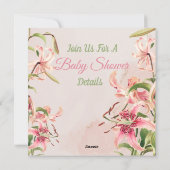 Cartes Pour Fêtes Annuelles Baby shower floral (Dos)