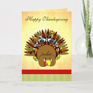 Cartes Pour Fêtes Annuelles babyturkeycolorsdamaskcercles