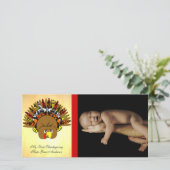 Cartes Pour Fêtes Annuelles babyturkeycolorsdamaskcercles (Debout devant)