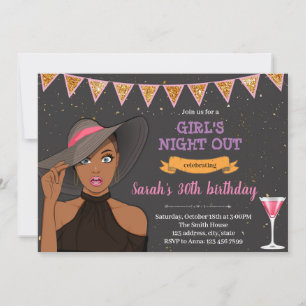 Cartes Pour Fêtes Annuelles Bachelorette afro-américaine