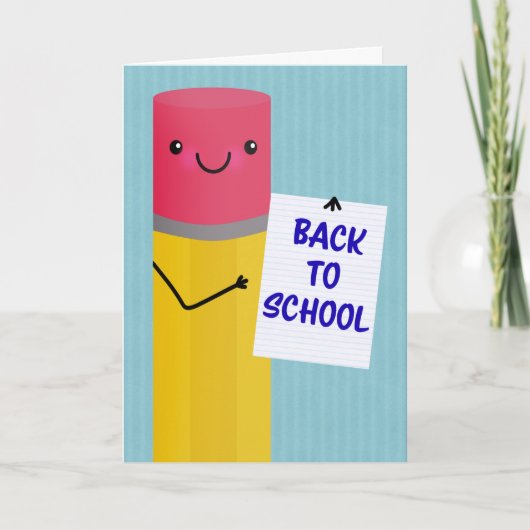 Cartes Pour Fêtes Annuelles Back To School Pencil Illustration Humor (Devant)
