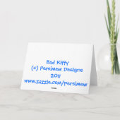 Cartes Pour Fêtes Annuelles Bad Kitty (Dos)