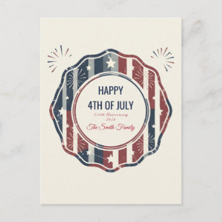 Cartes Pour Fêtes Annuelles Badge patriotique vintage Americana 4 juillet