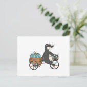 Cartes Pour Fêtes Annuelles Badger Blue Pumpkin (Debout devant)