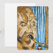 Cartes Pour Fêtes Annuelles Bagpiper (Devant / Derrière)