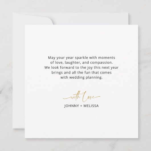 Cartes Pour Fêtes Annuelles Bague minime dans Noël Fiançailles du Nouvel An (Dos)