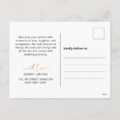 Cartes Pour Fêtes Annuelles Bague minime dans Noël Fiançailles du Nouvel An (Dos)