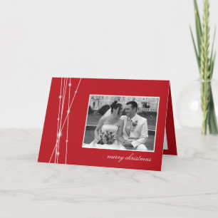 Cartes Pour Fêtes Annuelles Baguettes rouges et neige Noël photo voeux