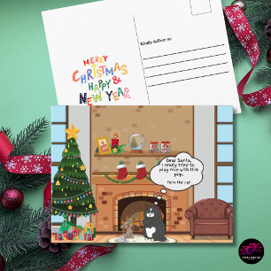 Cartes Pour Fêtes Annuelles Bah Hum Cat Drôle de Noël