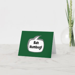 Cartes Pour Fêtes Annuelles Bah Humbug ! Bouton de bulle vocale