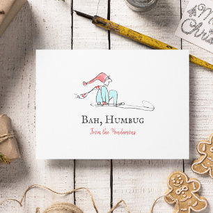 Cartes Pour Fêtes Annuelles Bah Humbug Drôle de Scrooge Noël Victorien