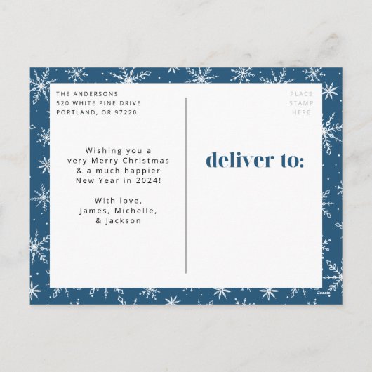 Cartes Pour Fêtes Annuelles Bah Humbug Ugh Marine Drôle de Photo (Dos)