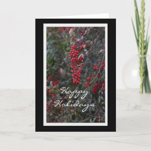 Cartes Pour Fêtes Annuelles Baies rouges Joyeuses fêtes