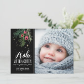 Cartes Pour Fêtes Annuelles Baies rouges | Joyeux Noël (Debout devant)