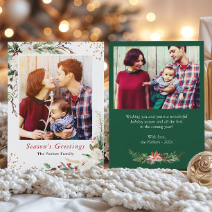 Cartes Pour Fêtes Annuelles Baies rustiques saisonnières Fleur Noël 2 Photo