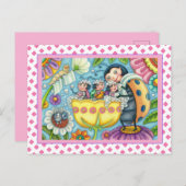 CARTES POUR FÊTES ANNUELLES BAIN À BULLE À BULLE DE TULIP POUR MÈRE LADYBUG &  (Devant / Derrière)