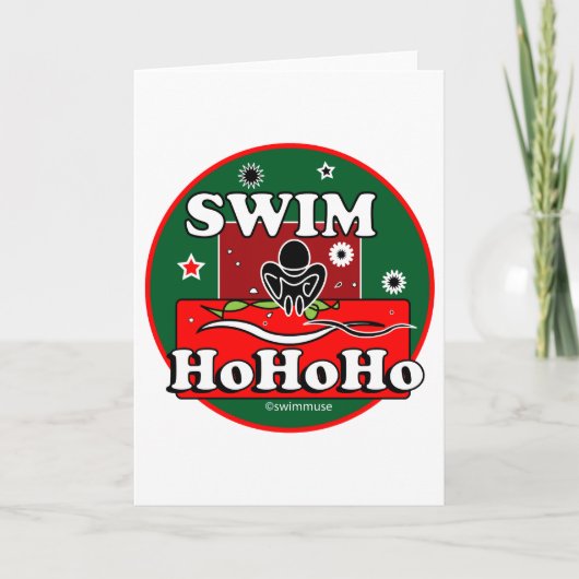 Cartes Pour Fêtes Annuelles Bain de Noël de HoHoHo (Devant)