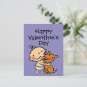 Cartes Pour Fêtes Annuelles Baisers de chiot pour le bébé (Debout devant)
