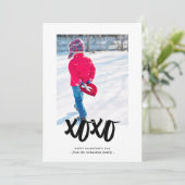 Cartes Pour Fêtes Annuelles Baisers doux | Heureuse Sainte-Valentin avec photo (Debout devant)