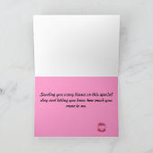 Cartes Pour Fêtes Annuelles Baisers pour vous (Intérieur)