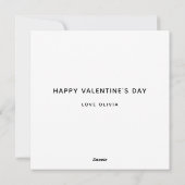 Cartes Pour Fêtes Annuelles Baisers. Saint Valentin. Script noir et blanc (Dos)