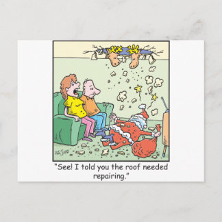 Cartes Pour Fêtes Annuelles Baisses de Père Noël de bandes dessinées de Noël