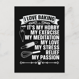 Cartes Pour Fêtes Annuelles Baker I Love Baking Boulangerie Chef Cupcake Bake