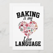 Cartes Pour Fêtes Annuelles Baking Is My Love Language - Funny Baker (Devant / Derrière)