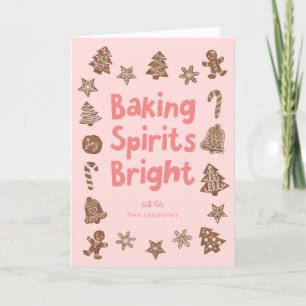 Cartes Pour Fêtes Annuelles Baking Spirits Bright Christmas Cookies rose