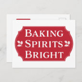 Cartes Pour Fêtes Annuelles Baking Spirits Bright Cookie (Devant / Derrière)