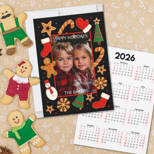 Cartes Pour Fêtes Annuelles Baking Spirits Bright Cookie Custom Photo Calendar