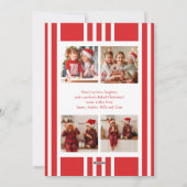 Cartes Pour Fêtes Annuelles Baking Spiritueux Bright Christmas Family Photo (Dos)