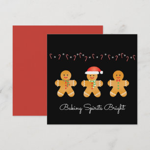 Cartes Pour Fêtes Annuelles Baking Spiritueux Bright Gingerbread Hommes