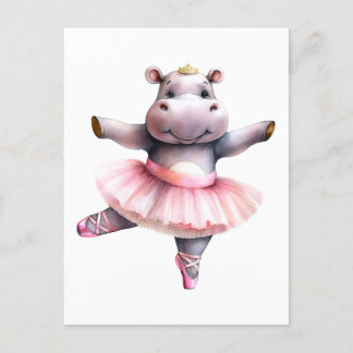 Cartes Pour Fêtes Annuelles Bal hippo de danse