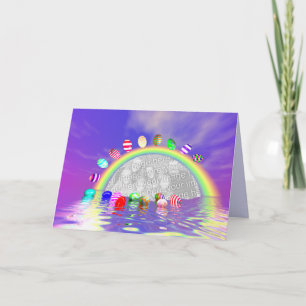 Cartes Pour Fêtes Annuelles Balade aux oeufs de Pâques (modèle photo)