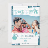 Cartes Pour Fêtes Annuelles Balade de Noël bleu moderne (Devant)