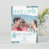 Cartes Pour Fêtes Annuelles Balade de Noël bleu moderne (Debout devant)