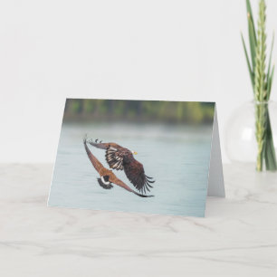 Cartes Pour Fêtes Annuelles Bald Eagle et Goose Wildlife Blank