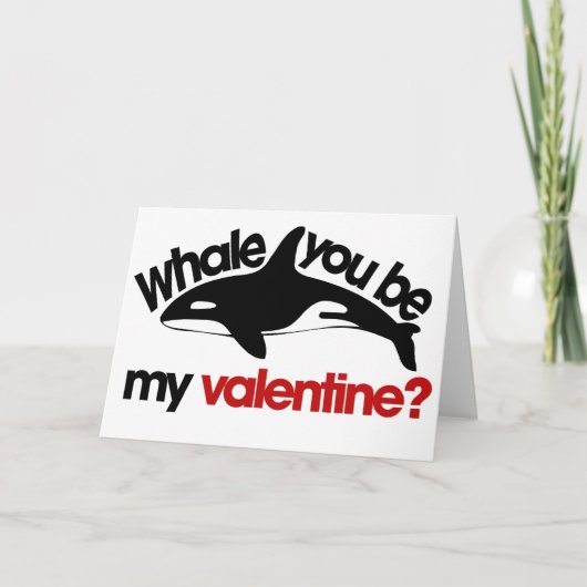 Cartes Pour Fêtes Annuelles Baleine tu es ma Saint Valentin (Devant)