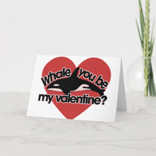 Cartes Pour Fêtes Annuelles Baleine tu es ma Saint Valentin